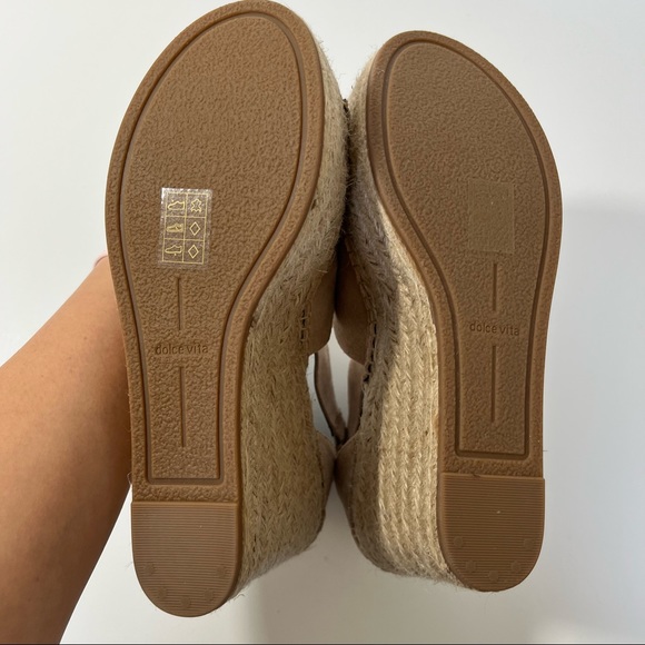 NEW Dolce Vita Suede Espadrille Wedges Taupe Grey 8.5 - Picture 12 of 16